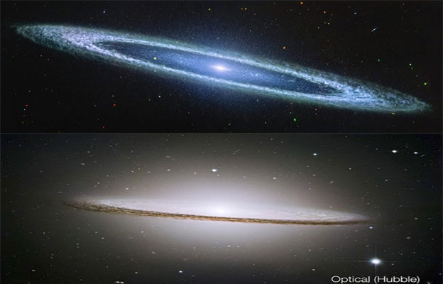 紅外光下的草帽星系，宇宙中閃耀的天使光環？