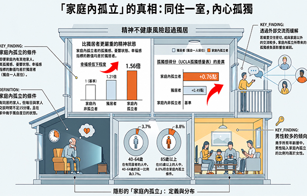 東京都健康長壽醫療中心明確家庭內孤立與精神健康的關係