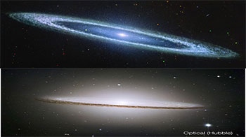 紅外光下的草帽星系，宇宙中閃耀的天使光環？