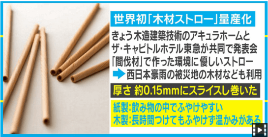 日本開始量產木質吸管替代塑膠吸管