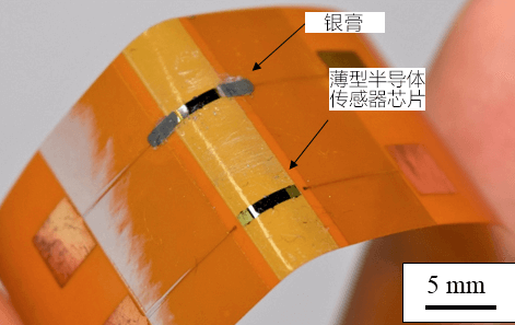 可像塑膠模式一樣組裝的5微米超薄半導體應變感測器晶片