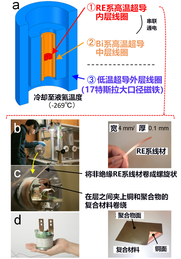 利用兩種高溫超導產生30特士拉以上的強磁場，向1.3GHz NMR邁進一大步