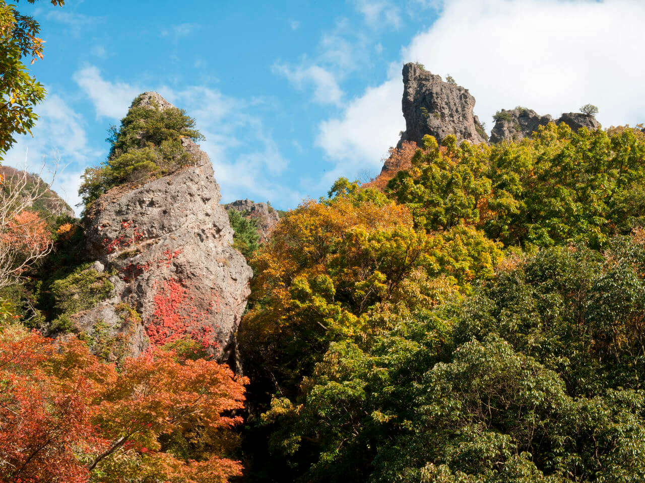 秋色如錦的小豆島寒霞溪：怪石、紅葉、瀨戶內海織就的溪谷美景